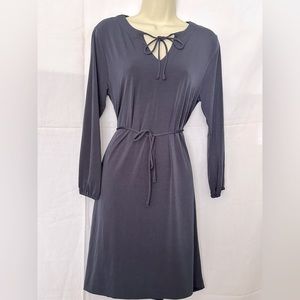 NWT Covington Missy L/S V-NK Dress Navy Blazer Size M